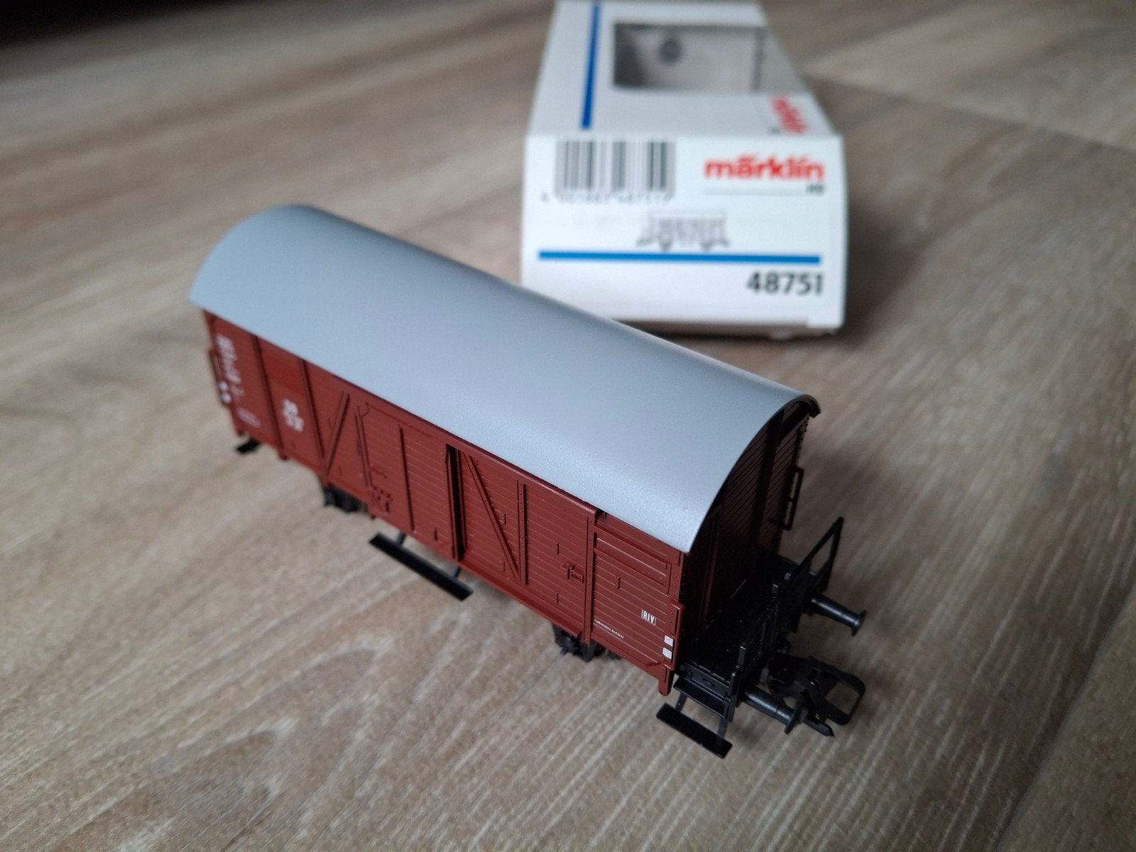 Marklïn HO 48751 goederenwagon DB, Wisselstroom, Wagon, Ophalen of Verzenden, Zo goed als nieuw
