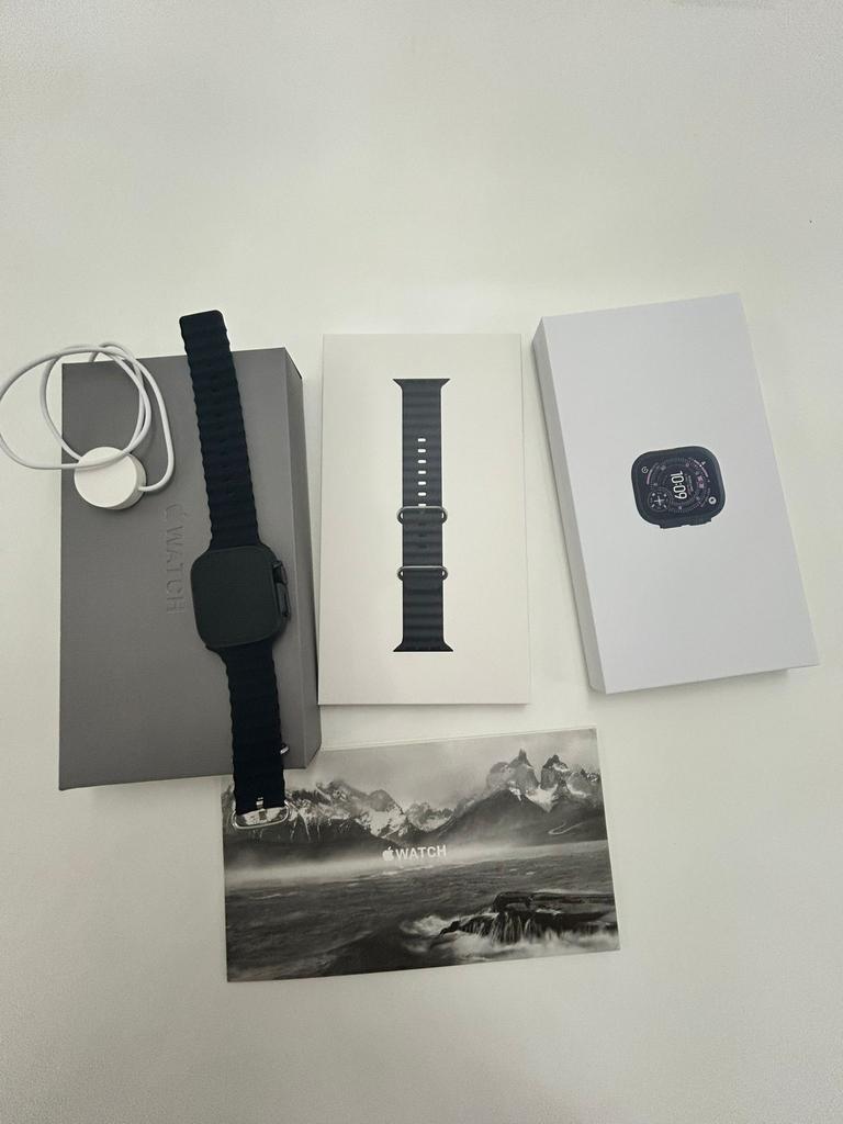 APPLE Watch Ultra 3GPS49mm Black Titanium CaseBlackOceanBand, Zwart, IOS, Nieuw, Ophalen of Verzenden