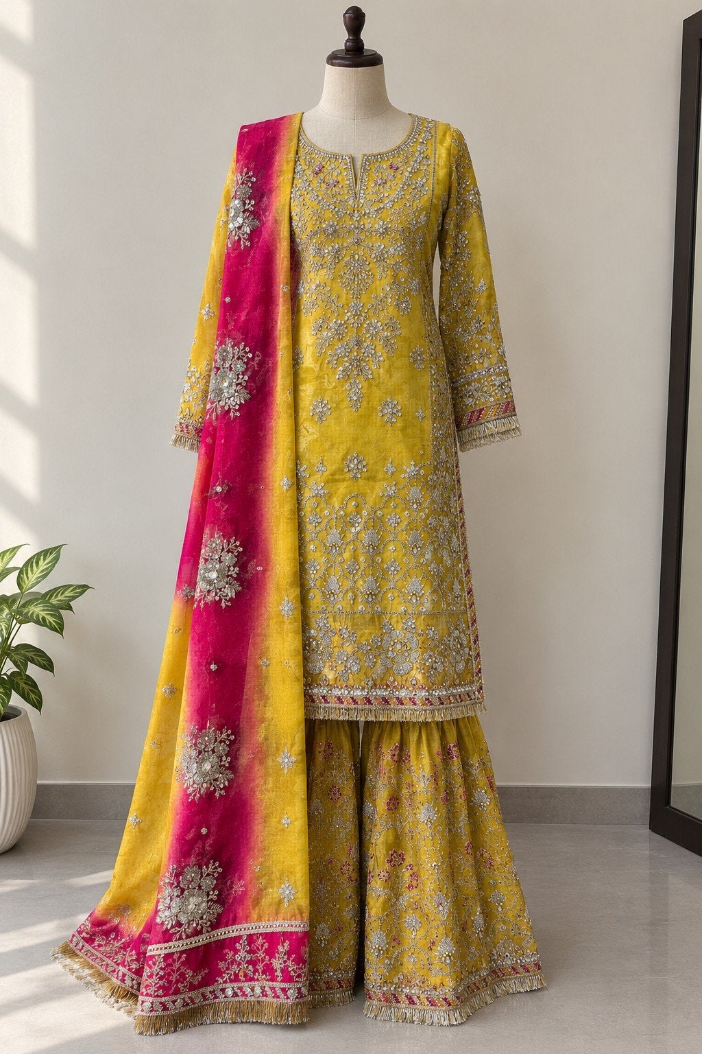 Nieuwe Indiase/Pakistaanse Sharara/Lehnga Maat L, Onbekend, Ophalen of Verzenden, Nieuw