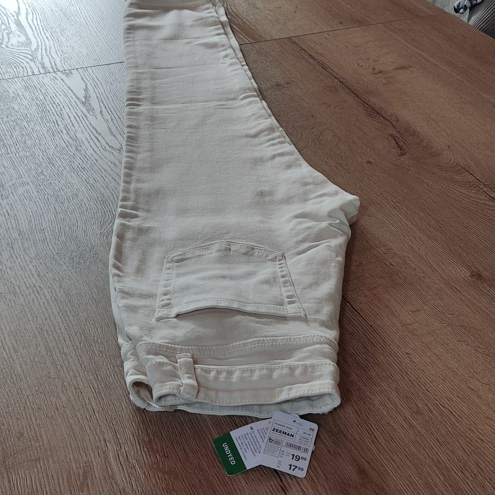 Nieuwe Zeeman spijkerbroek, maat 40, ongeverfd, Zeeman, Wit, Nieuw, Ophalen of Verzenden