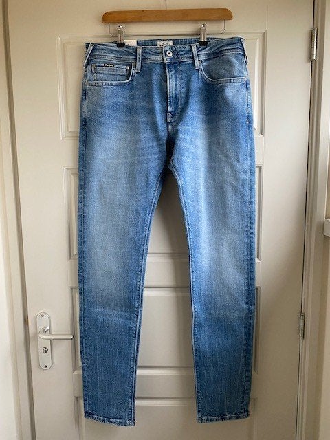 Nieuwe jeans van Pepe Jeans Stanley MM05 maat 33/34, Blauw, Nieuw, W32 (confectie 46) of kleiner, Ophalen of Verzenden