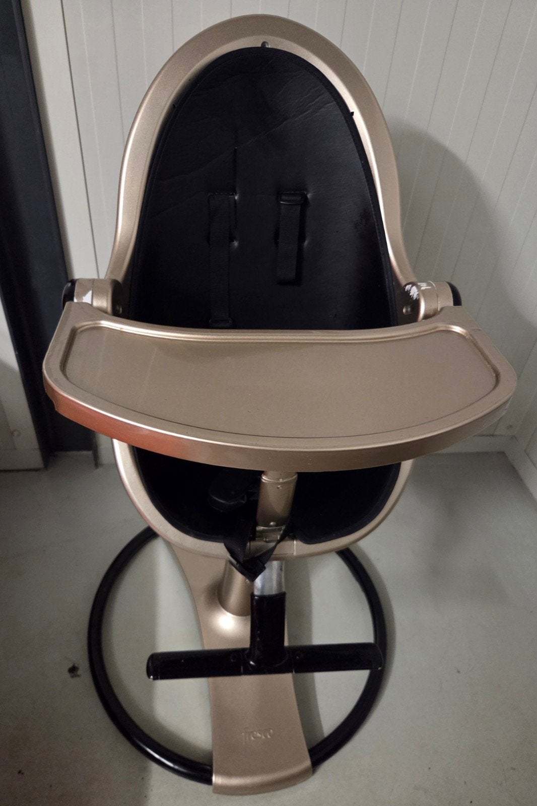 Bloom Fresco Design kinderstoel - Goud zwart met accessoires, Kinderen en Baby's, Ophalen of Verzenden, Gebruikt, Meegroeistoel