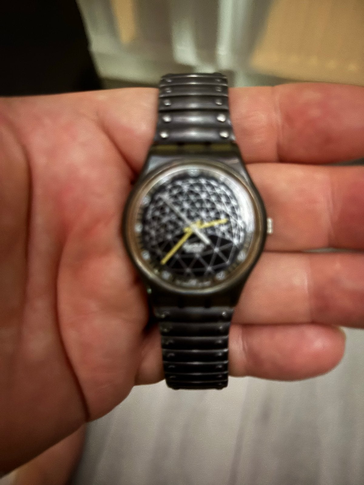 Swatch Solar Watch 1996 Olympic Atlanta Vintage, Ophalen, Staal, Kunststof, Gebruikt