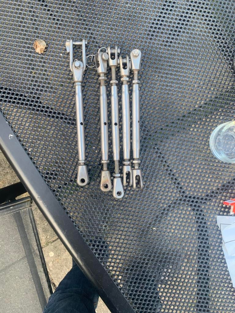 RVS Spanners voor boot of zeilboot (5 stuks), Ophalen of Verzenden, Zo goed als nieuw, Overige typen