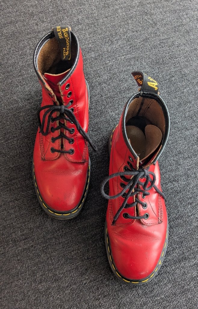 Vintage 90's Dr. Martens 1460  Rood, Lage of Enkellaarzen, Ophalen of Verzenden, Rood, Dr. Martens