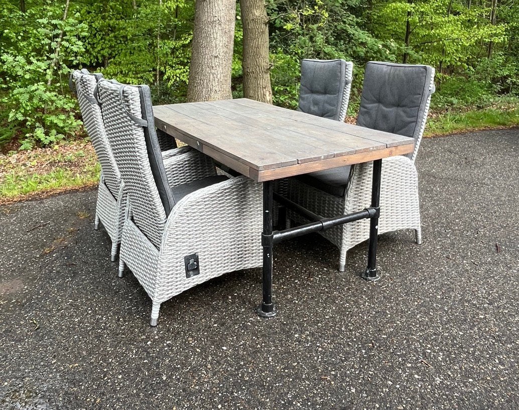 Mooie loungeset , diningset met verstelbare rugleuning, Ophalen of Verzenden, Zo goed als nieuw, Wicker