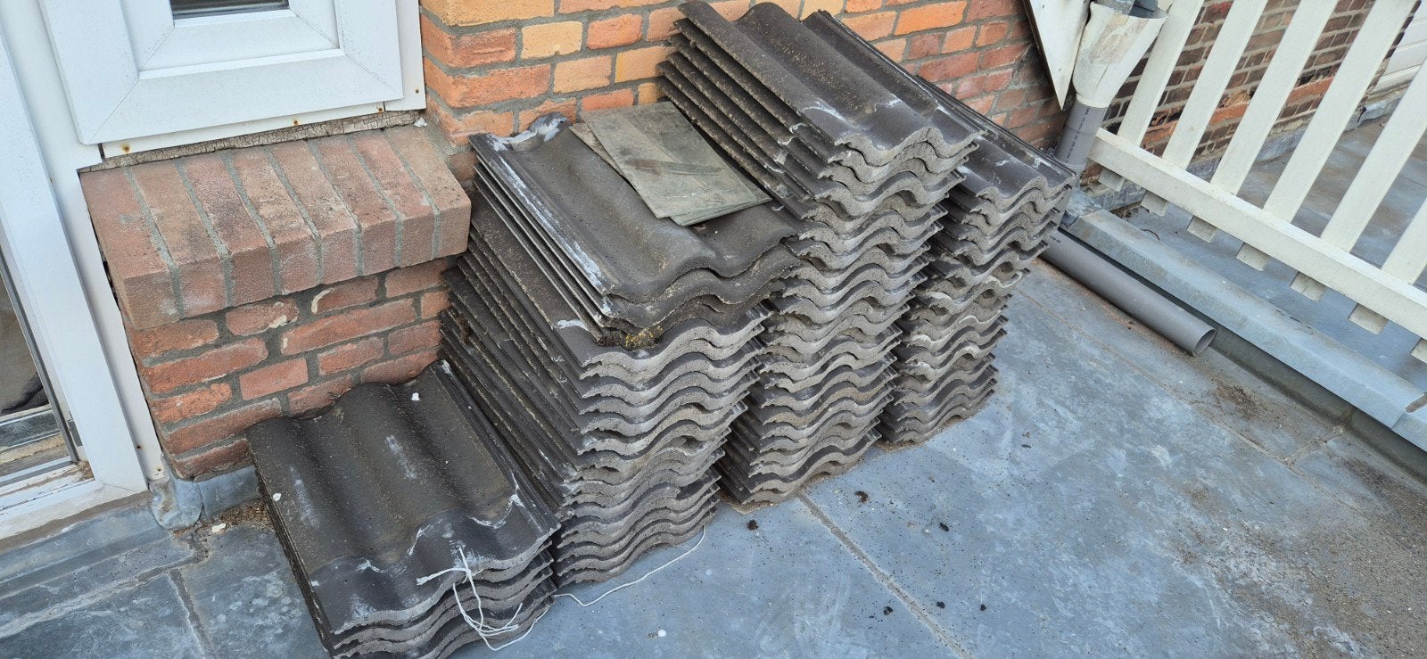 sneldek dakpannen antraciet, Ophalen, Gebruikt, Steen of Klei, 15 m² of meer