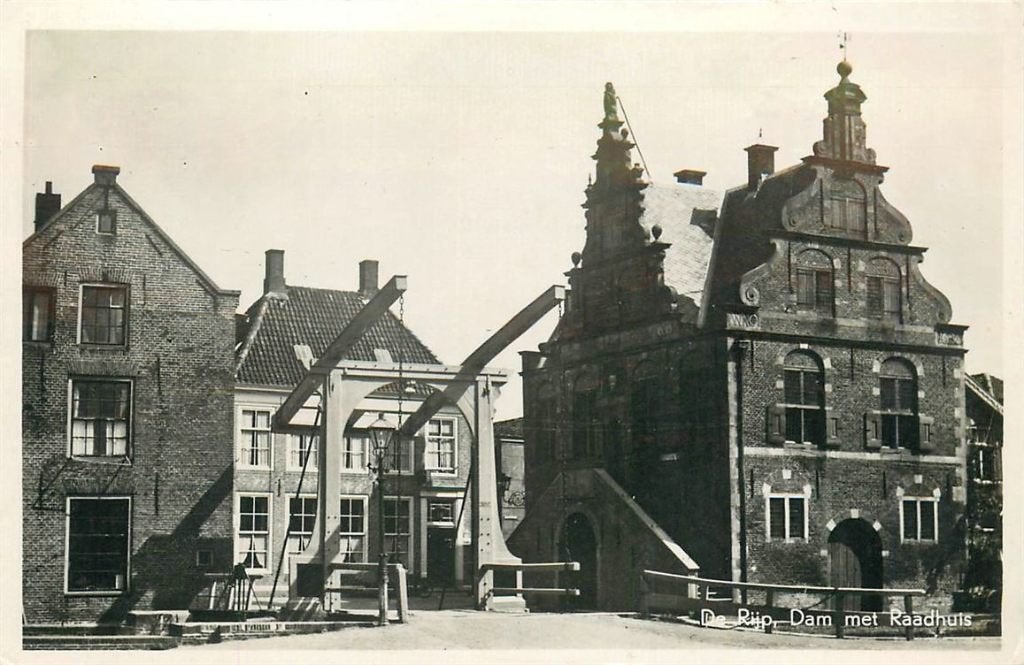 701-172-007 De Rijp Dam met Raadhuis, Verzenden, Voor 1920, Noord-Holland