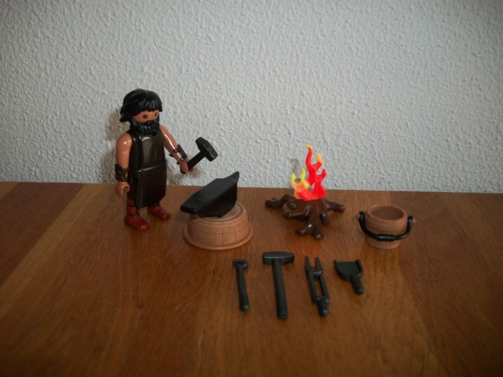 Smid, smeedse, blacksmith, Middeleeuwen, aambeeld, Ophalen of Verzenden, Nieuw, Complete set, Figuren