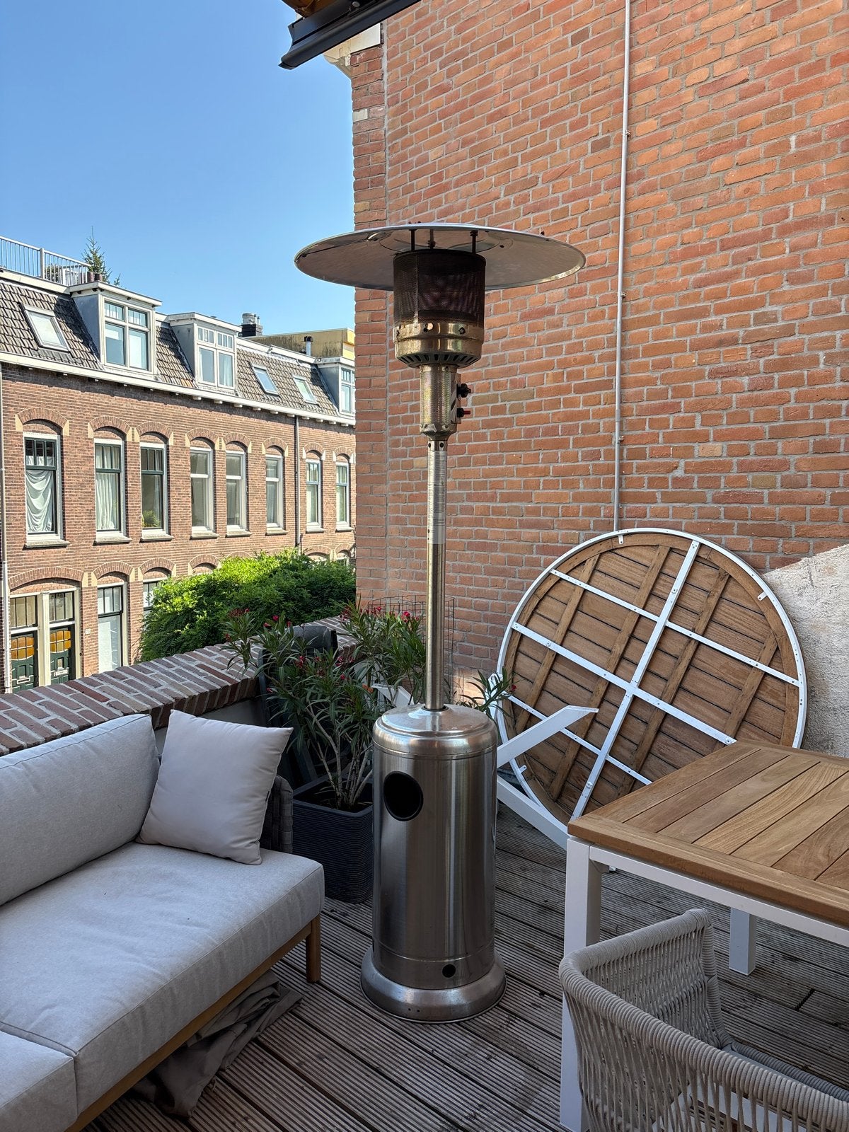 Terrasverwarmer op gas - Maxeda DIY B.V., Tuin en Terras, Ophalen, Gebruikt, Gas, Vloer
