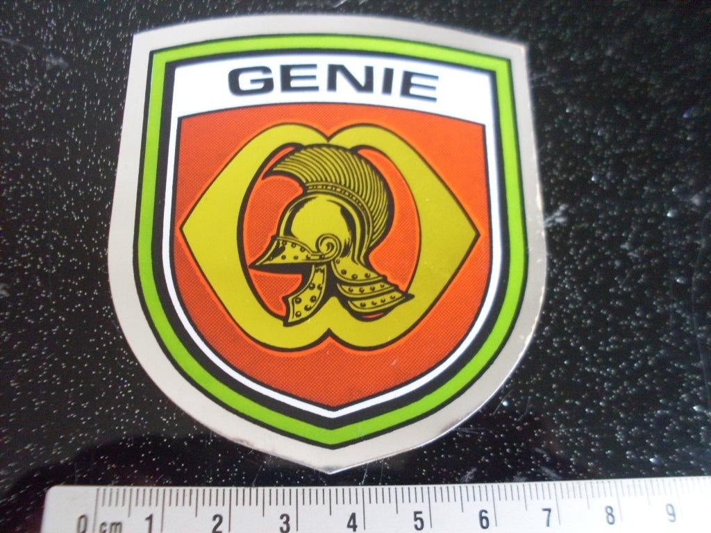 folie sticker genie logo wapen embleem leger vintage, Verzamelen, Verzenden, Zo goed als nieuw, Bedrijf of Vereniging