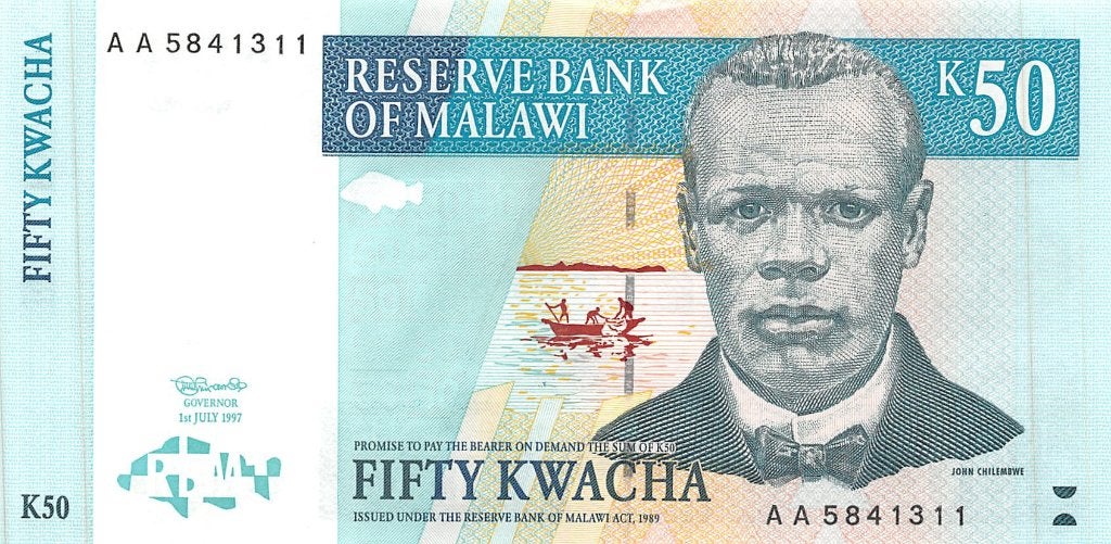 Malawi 50 Kwacha 1997 Unc pn 39, Ophalen of Verzenden, Overige landen, Los biljet