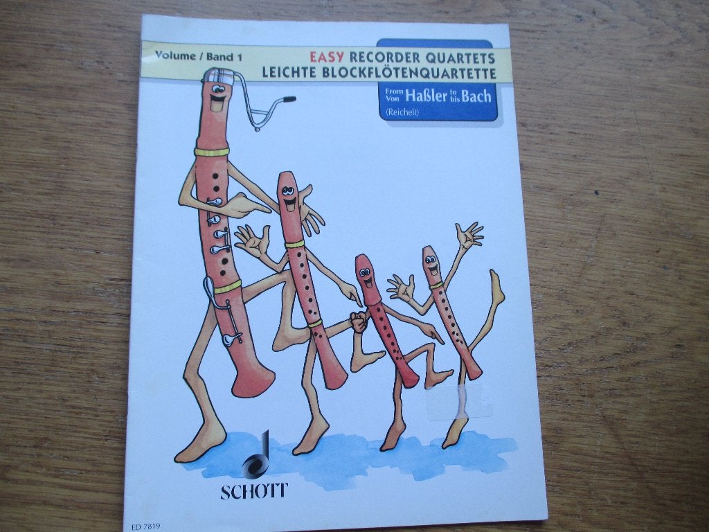 Leichte blockflöte quartette -blokfluit, Klassiek, Ophalen of Verzenden, Zo goed als nieuw, Blokfluit