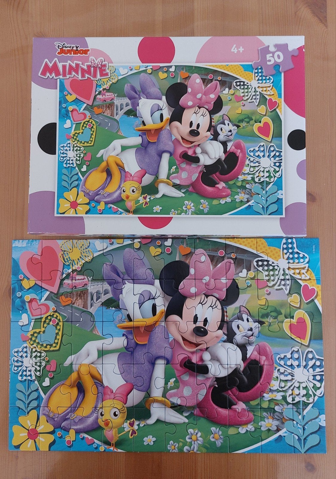 Minnie mouse puzzel, Ophalen, 10 tot 50 stukjes, Zo goed als nieuw, 4 tot 6 jaar