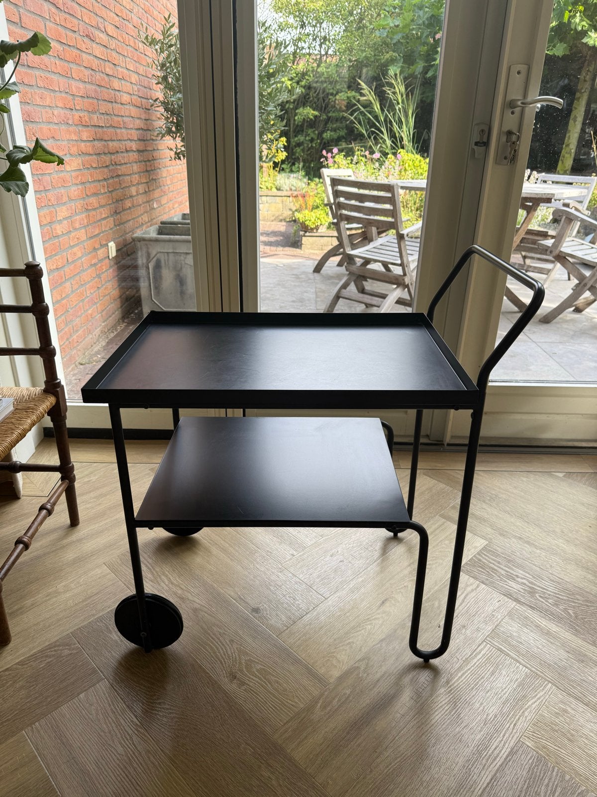 H&M Home trolley, serveerwagen zwart metaal, Ophalen, Zo goed als nieuw