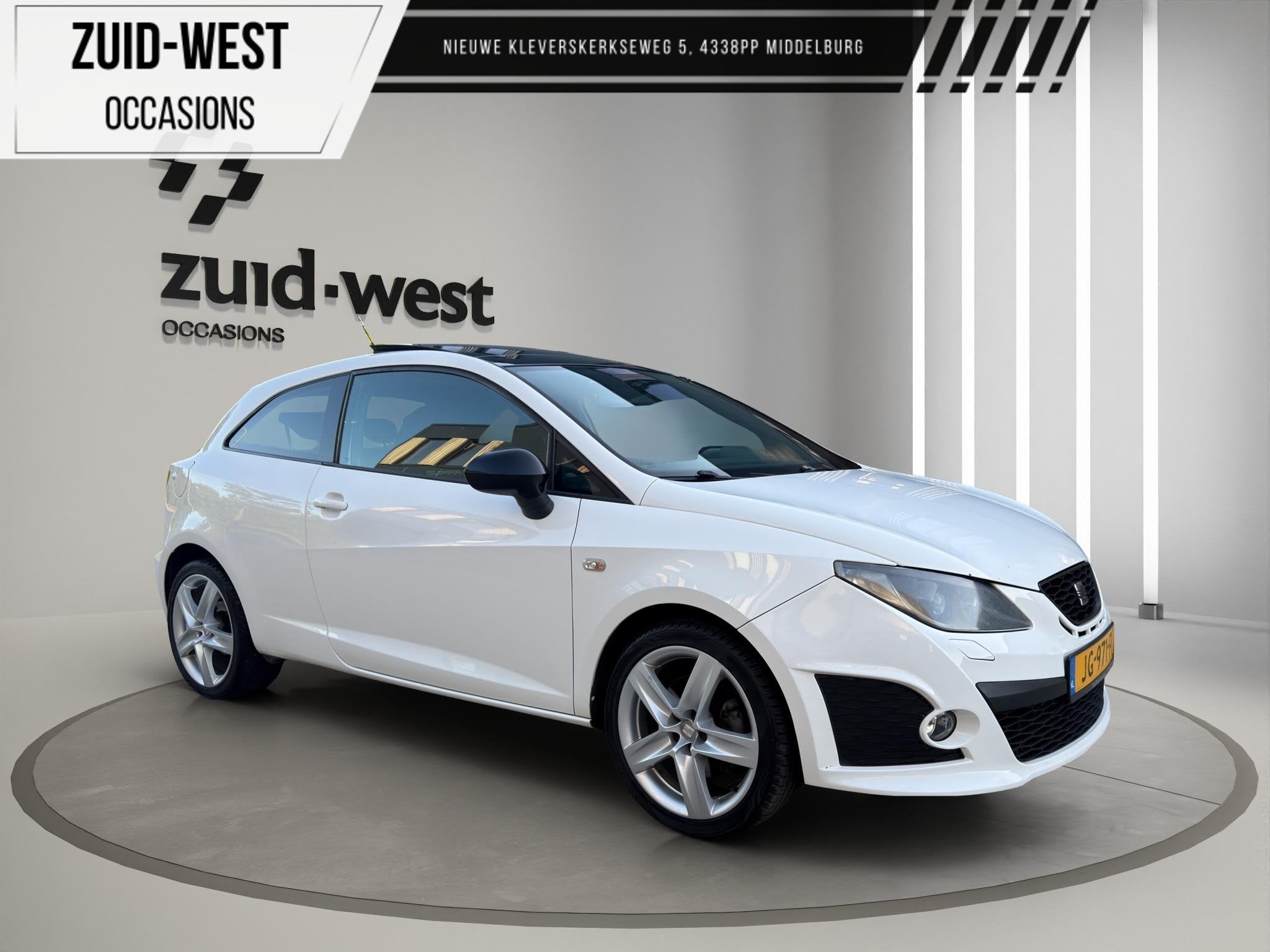SEAT Ibiza SC 1.4 TSI Cupra DSG Pano Clima, Auto's, Euro 5, Stof, Gebruikt, Zwart