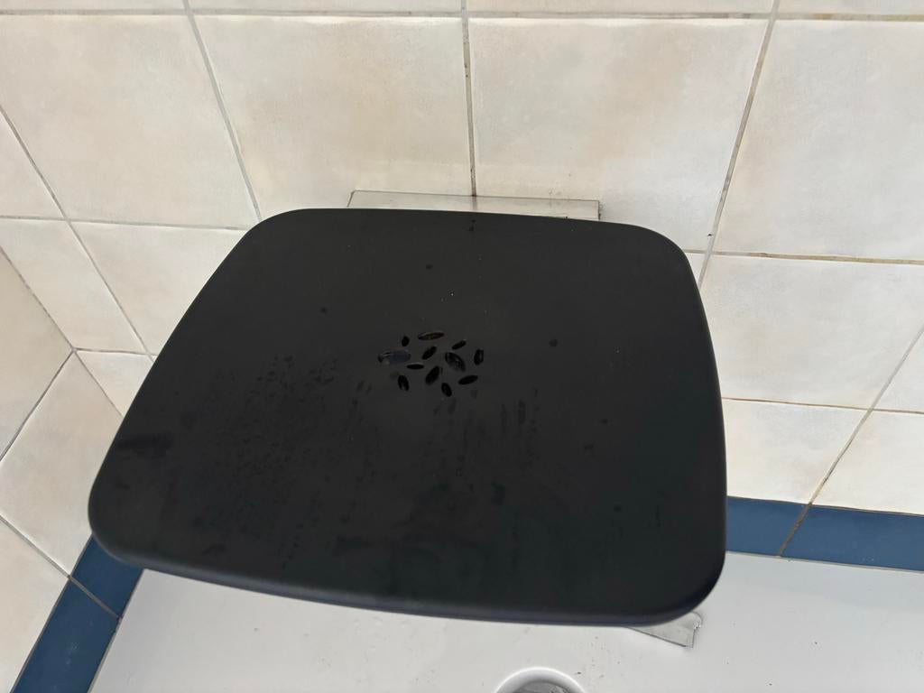 Provex Doucheklapzitting - Zwart, Opklapbaar, Minder dan 50 cm, Overige typen, Ophalen of Verzenden, Zo goed als nieuw
