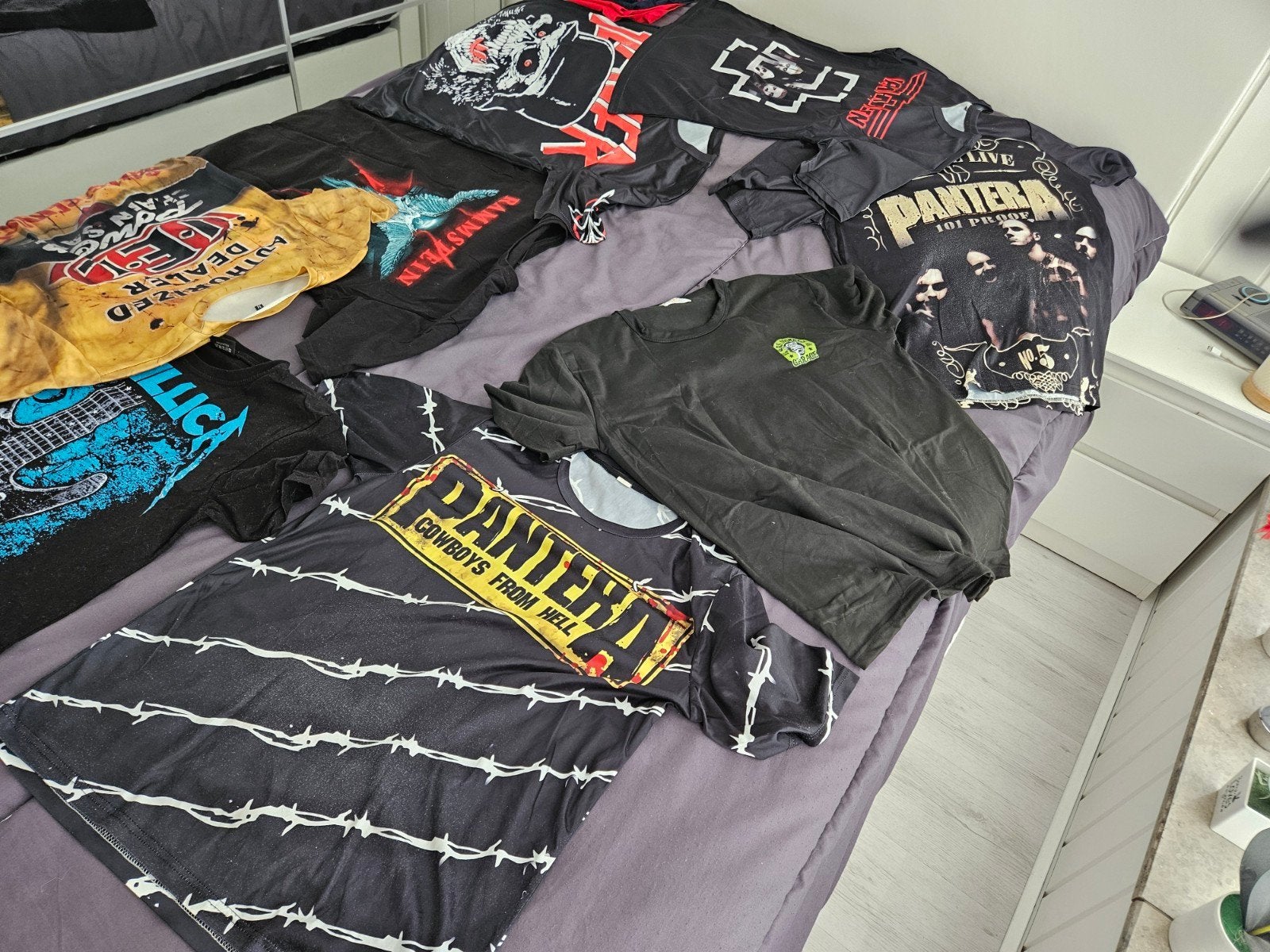 Diverse band T-shirts (Metallica, Pantera, Rammstein), Meerkleurig, Diverse bands, Overige maten, Ophalen of Verzenden