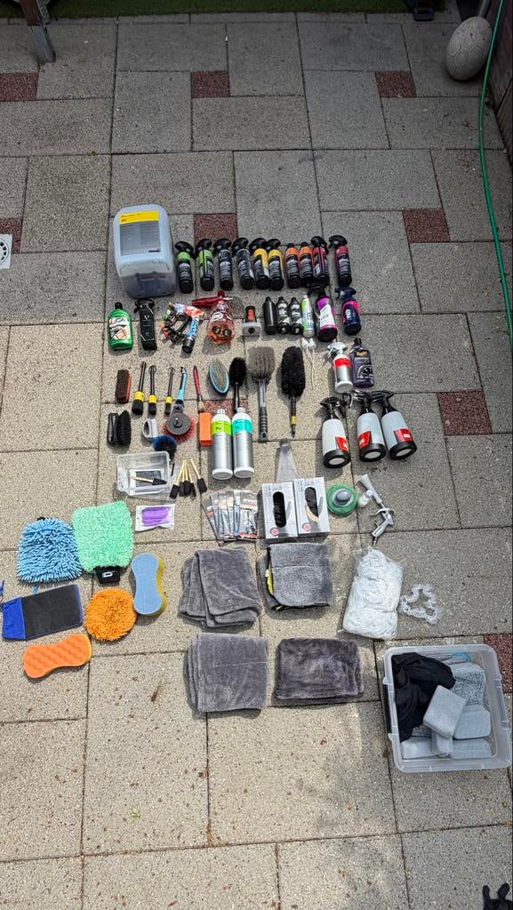 Complete auto detailing set met kast - Stoomreiniger, polijs, Auto diversen, Ophalen