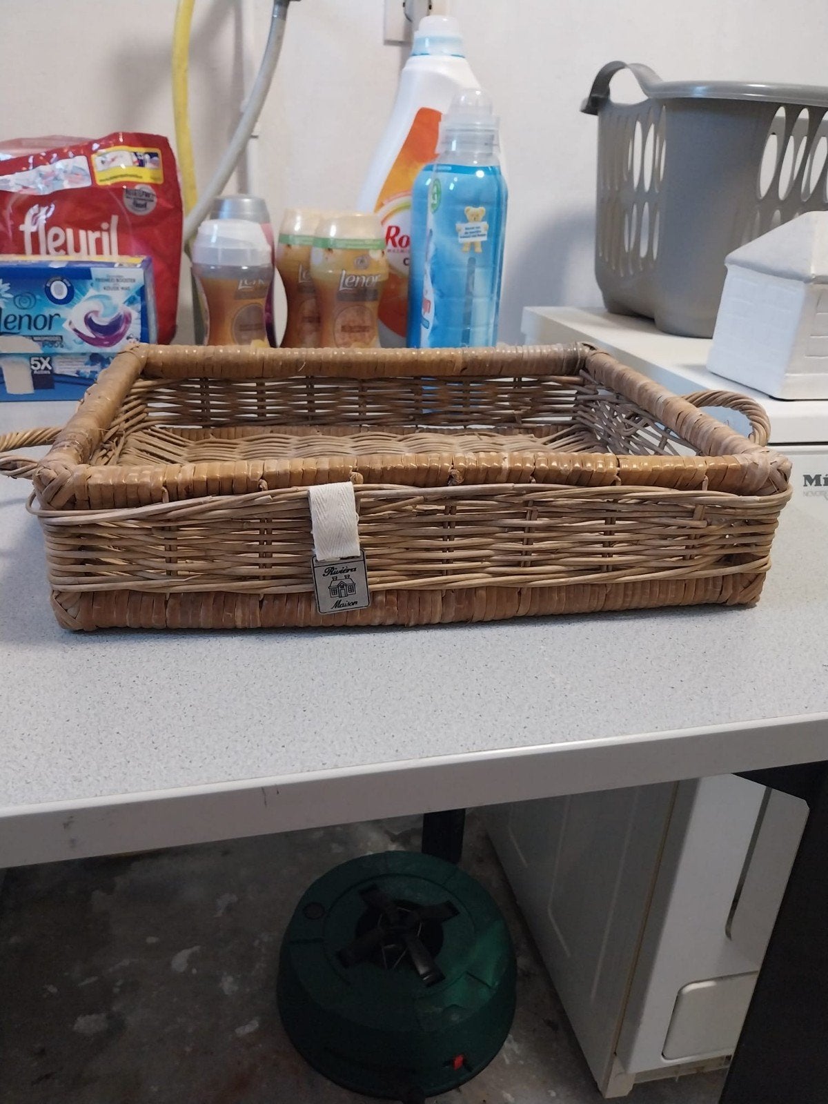 Rattan dienblad Riviera maison, Huis en Inrichting, Ophalen of Verzenden, Zo goed als nieuw, Overige materialen