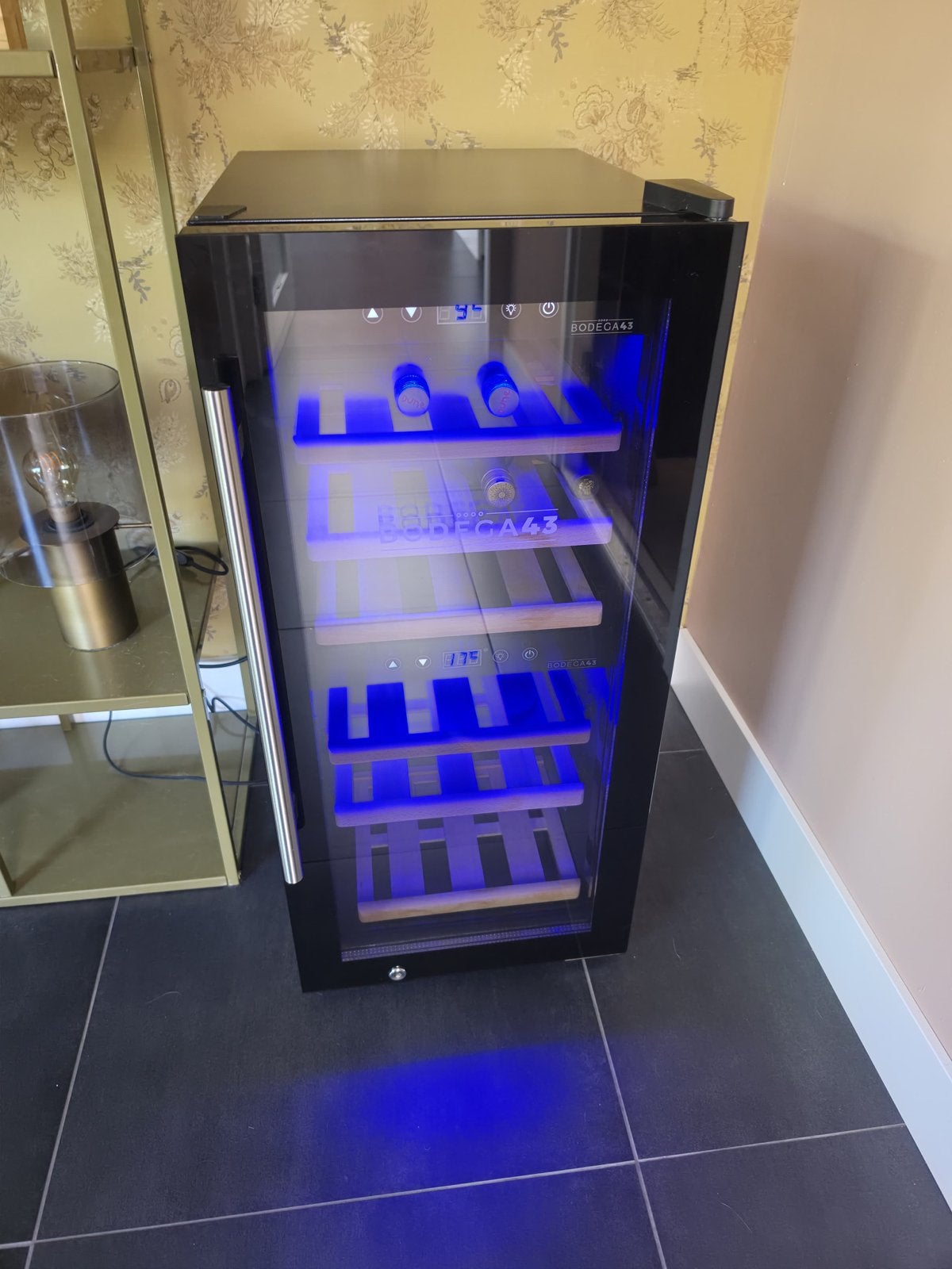 BODEGA43-24 Luxe Wijnklimaatkast - 24 Flessen, Dual Zone, Zonder vriesvak, Minder dan 45 cm, Nieuw, Minder dan 75 liter