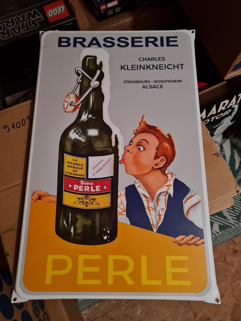 Perle emaille bord, Antiek en Kunst, Ophalen of Verzenden