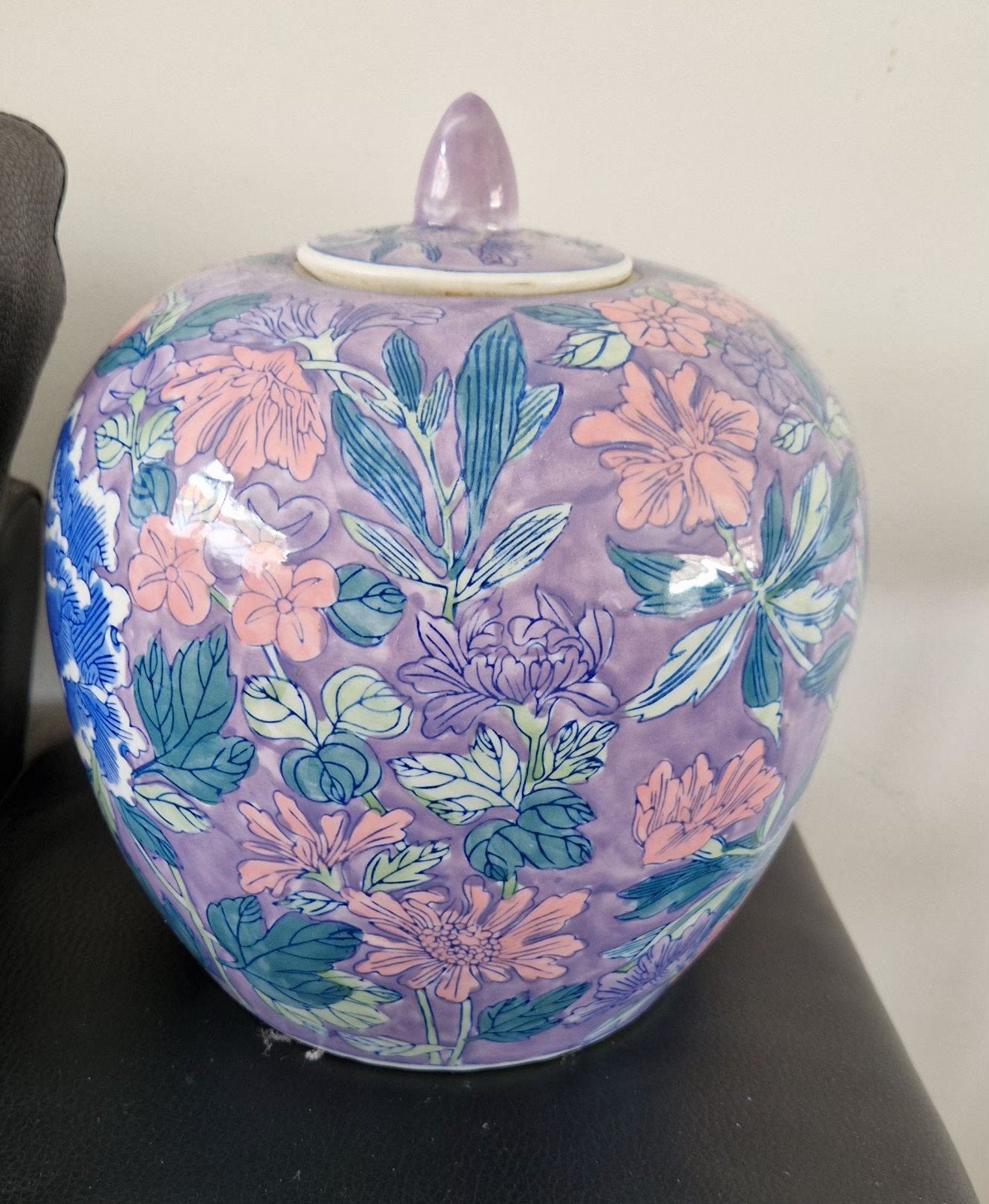 Antieke Chinees porseleinen Gemberpot met bloemendecor uniek, Antiek en Kunst, Ophalen of Verzenden