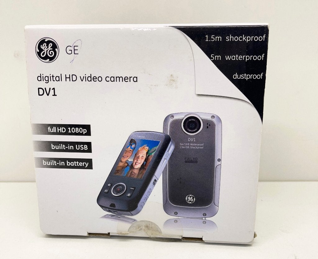 GE DV1 compacte, robuuste kleine digitale videocamera, Overige merken, Full HD, N, Zo goed als nieuw