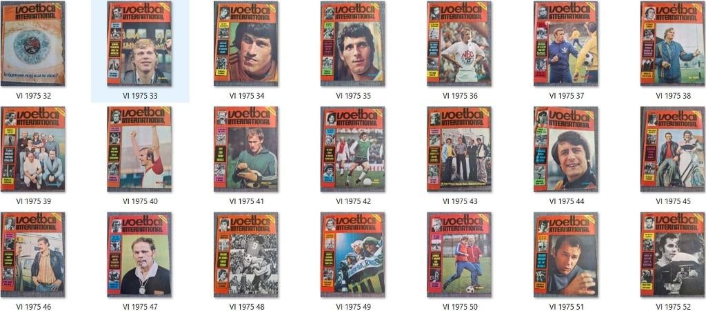 Voetbal Internationals 1975, Verzamelen, Ophalen of Verzenden, Gebruikt, Overige binnenlandse clubs, Boek of Tijdschrift
