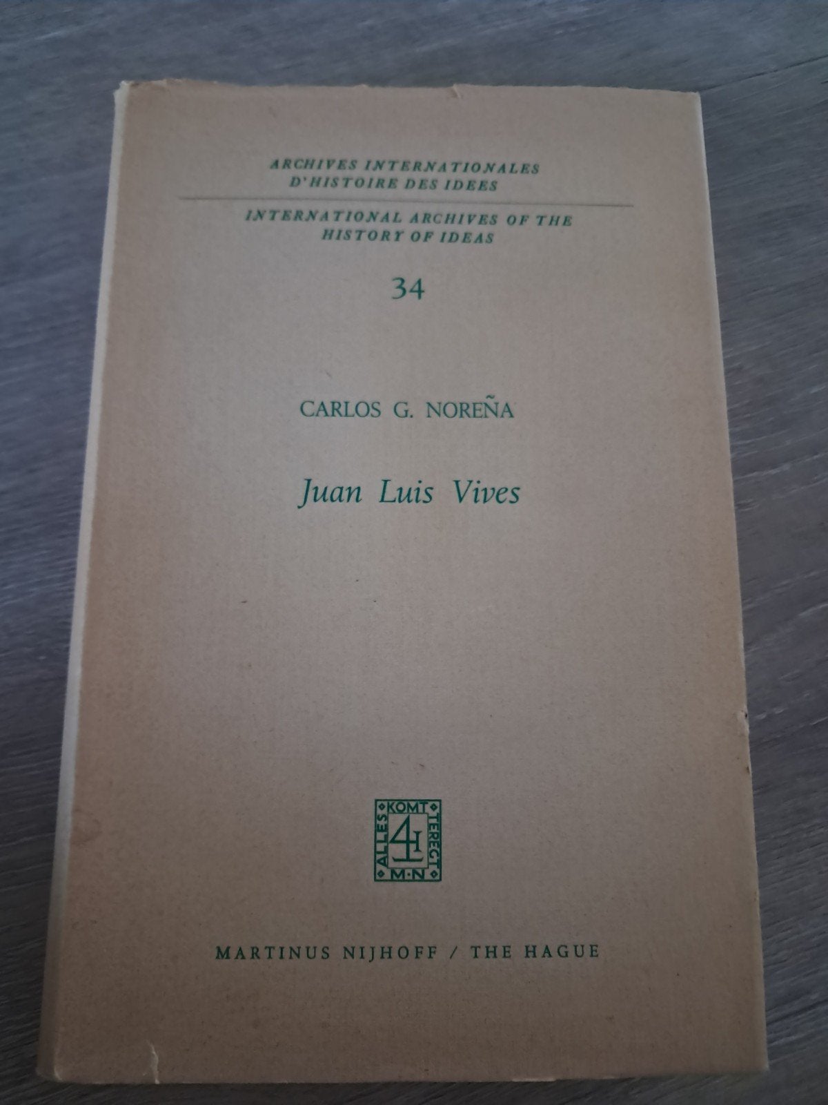 X: Juan Luis Vives - Carlos G. Noreña (1970), Ophalen of Verzenden, Gelezen, Carlos G. Noreña, Nederland