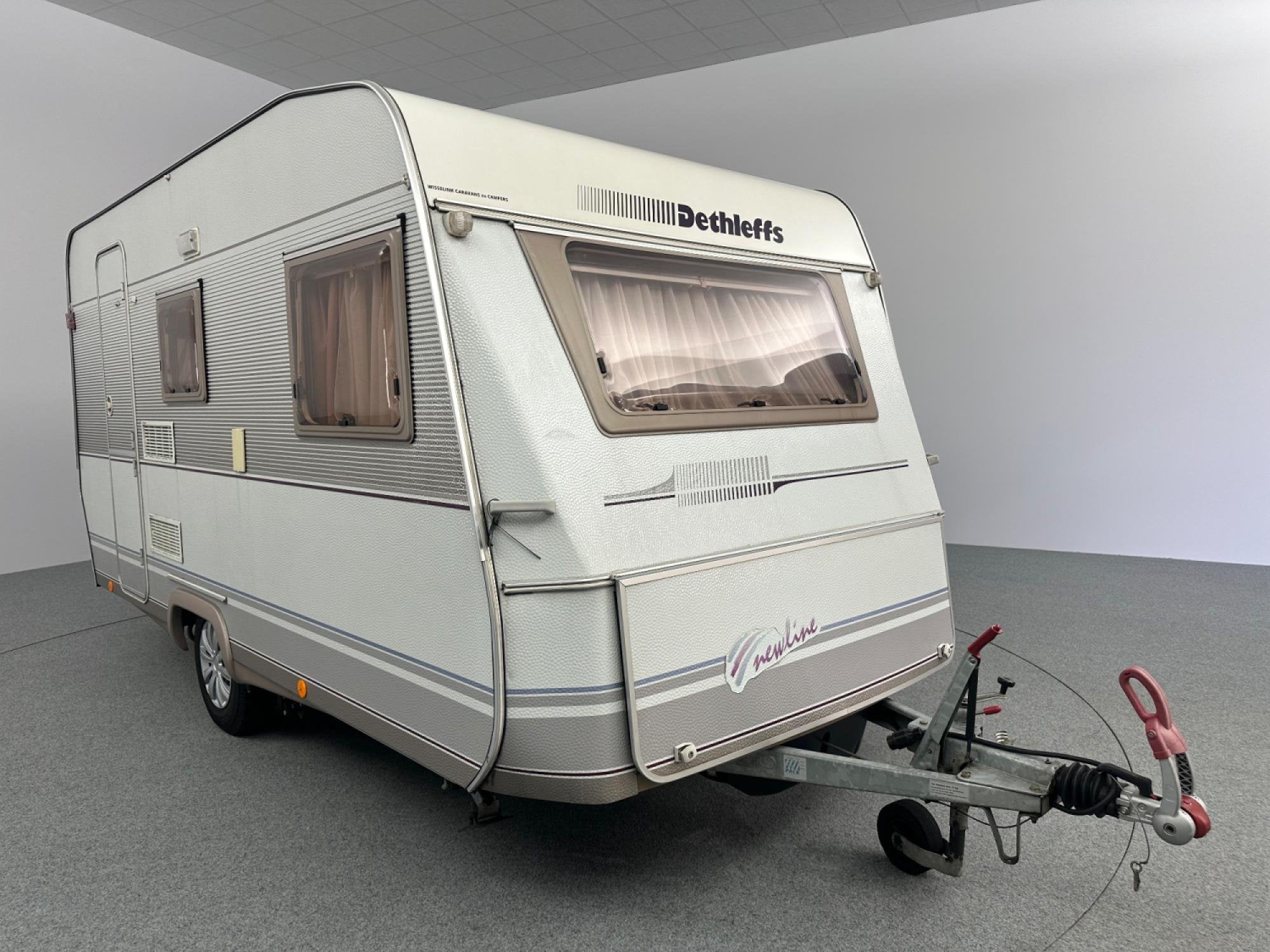 Dethleffs New Line 420 T mover voortent luifel, Caravans en Kamperen, Vast bed, Hordeur, Bedrijf, Treinzit