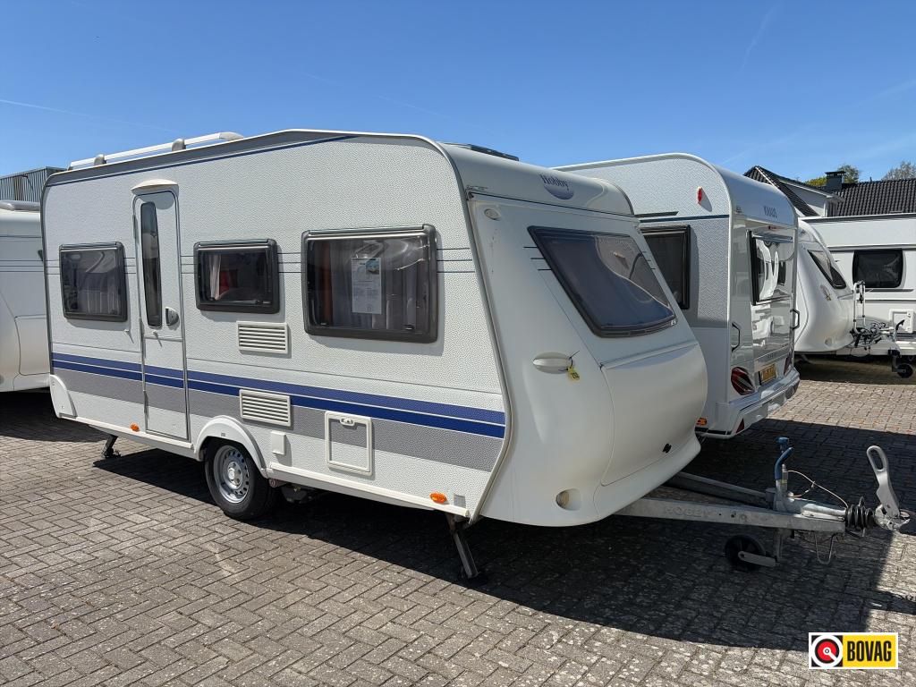 Hobby De Luxe 450 UF Mover/Voortent/Fietsdr., Caravans en Kamperen, Caravans, Rondzit, Hobby, Bedrijf, Tot en met 4