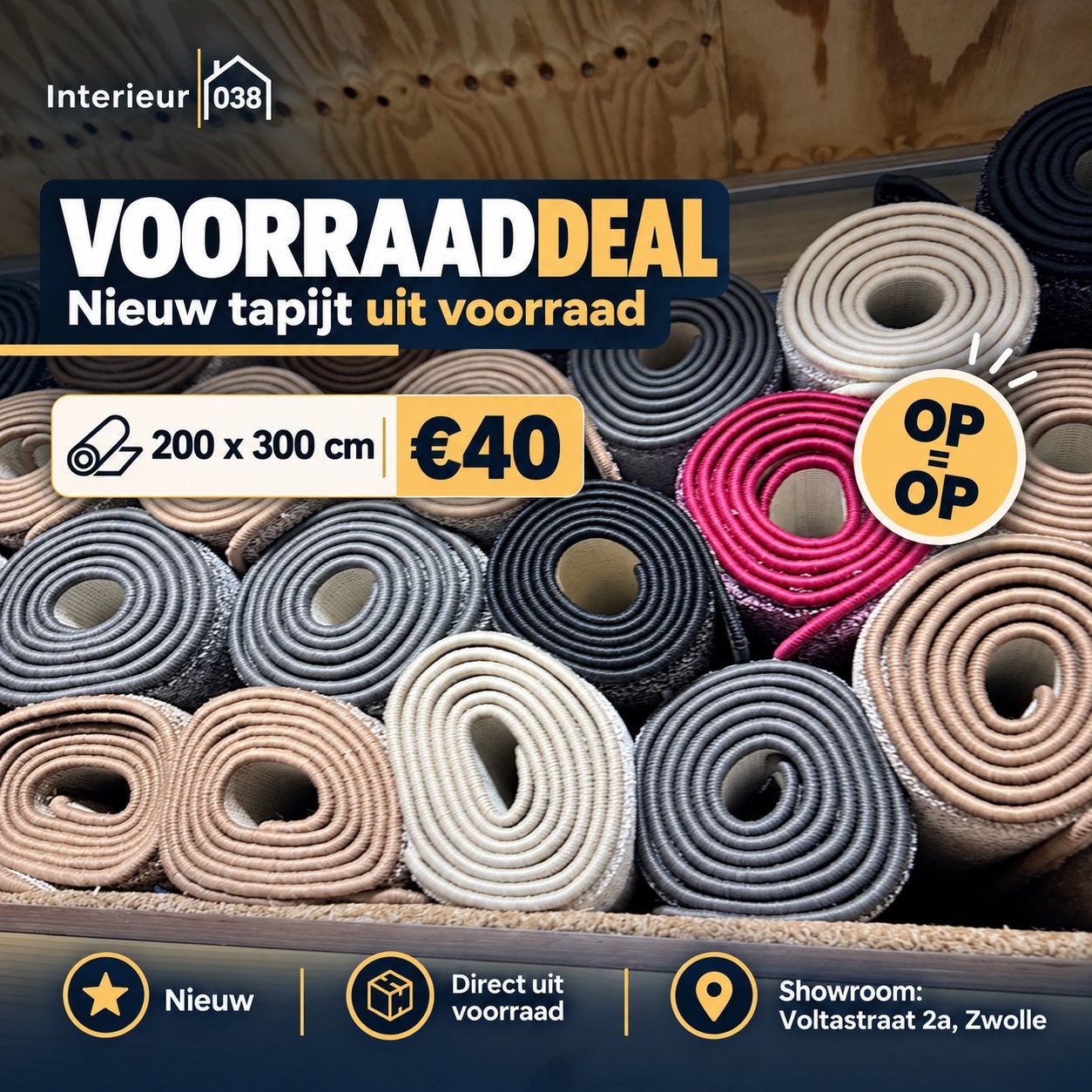 Nieuwe vloerkleden van 200x300 cm | Slechts €40!, Huis en Inrichting, Ophalen of Verzenden, 200 cm of meer, Rechthoekig, Nieuw
