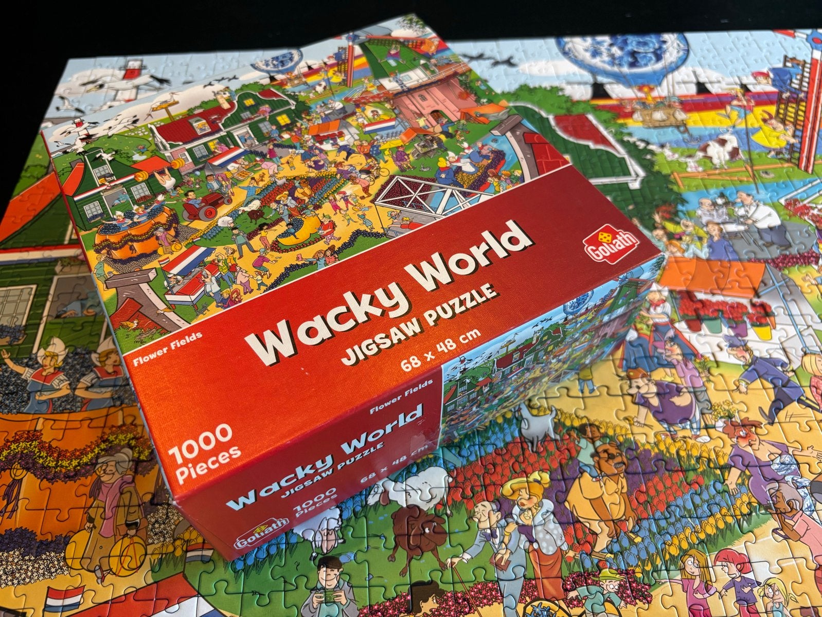Wacky World Jigsaw Puzzle 999 stukjes - Flower Fields, Ophalen of Verzenden, 500 t/m 1500 stukjes, Zo goed als nieuw, Legpuzzel
