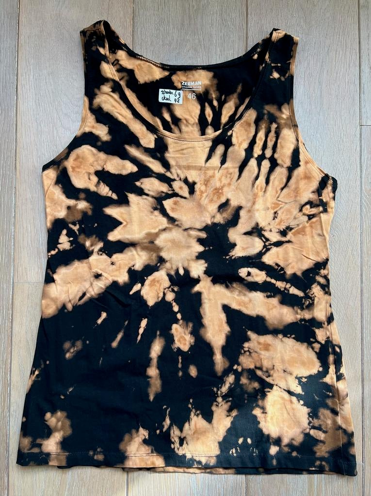 Hippie TIE & DYE Top Hemd mt 46 Handgeverfd dus uniek, Zwart, Maat 46/48 (XL) of groter, Nieuw, TIE DYE HIPPIE