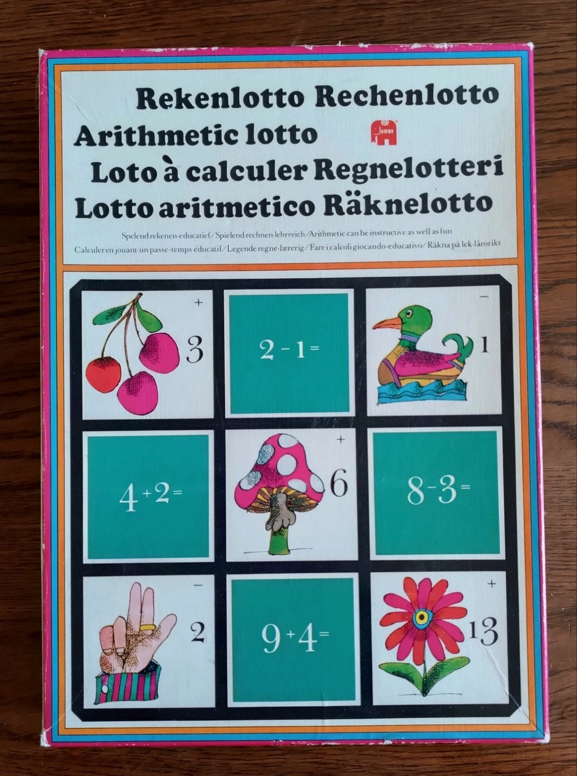 Vintage Rekenlotto Educatief Spel Jumbo 1970, Vijf spelers of meer, Ophalen of Verzenden, Gebruikt, Jumbo