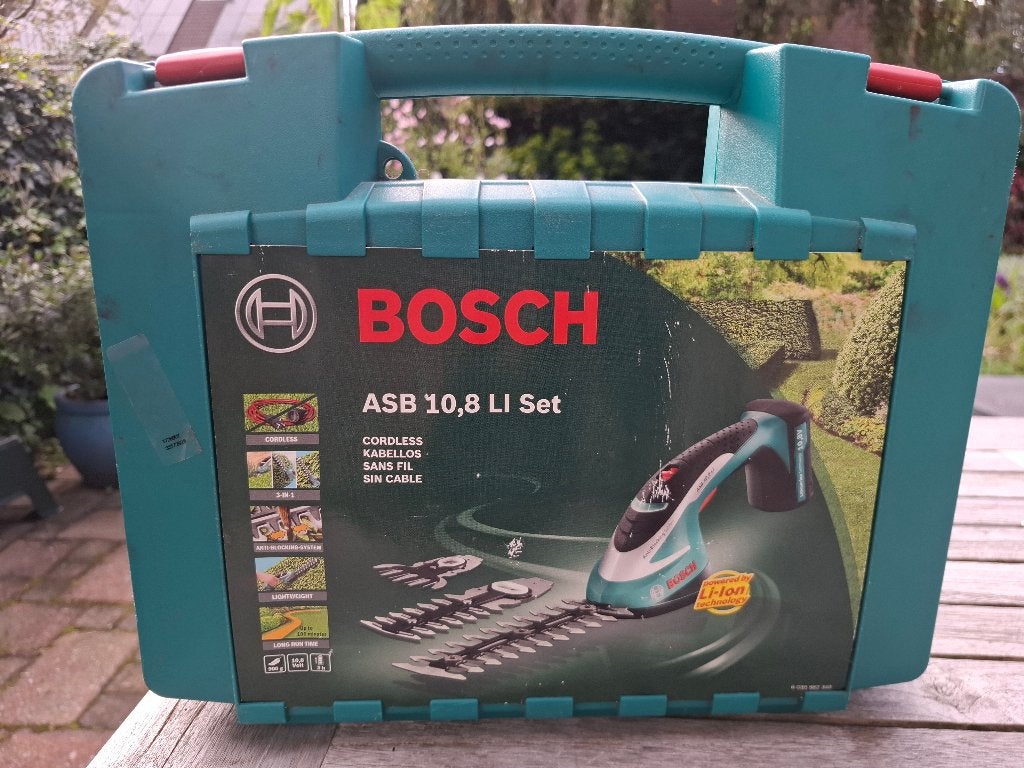 Bosch Accutuinschaar ASB 10,8 Li set, Tuin en Terras, Ophalen, Gebruikt, Minder dan 20 mm, Bosch (grastrimmer)