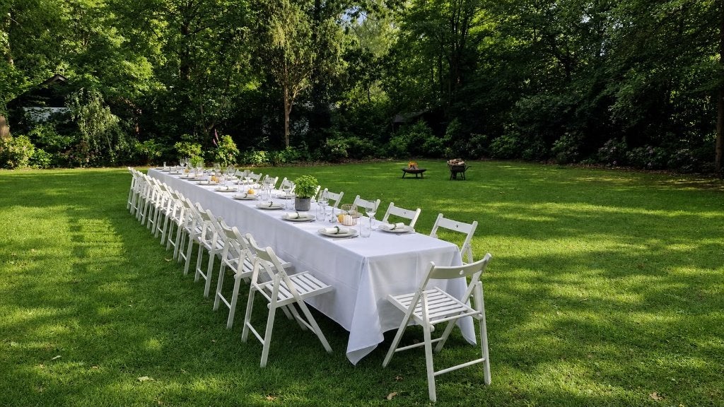 Opklapbare Tafels Huren | Feest & Tuinfeest, Ophalen, Zo goed als nieuw, Overige
