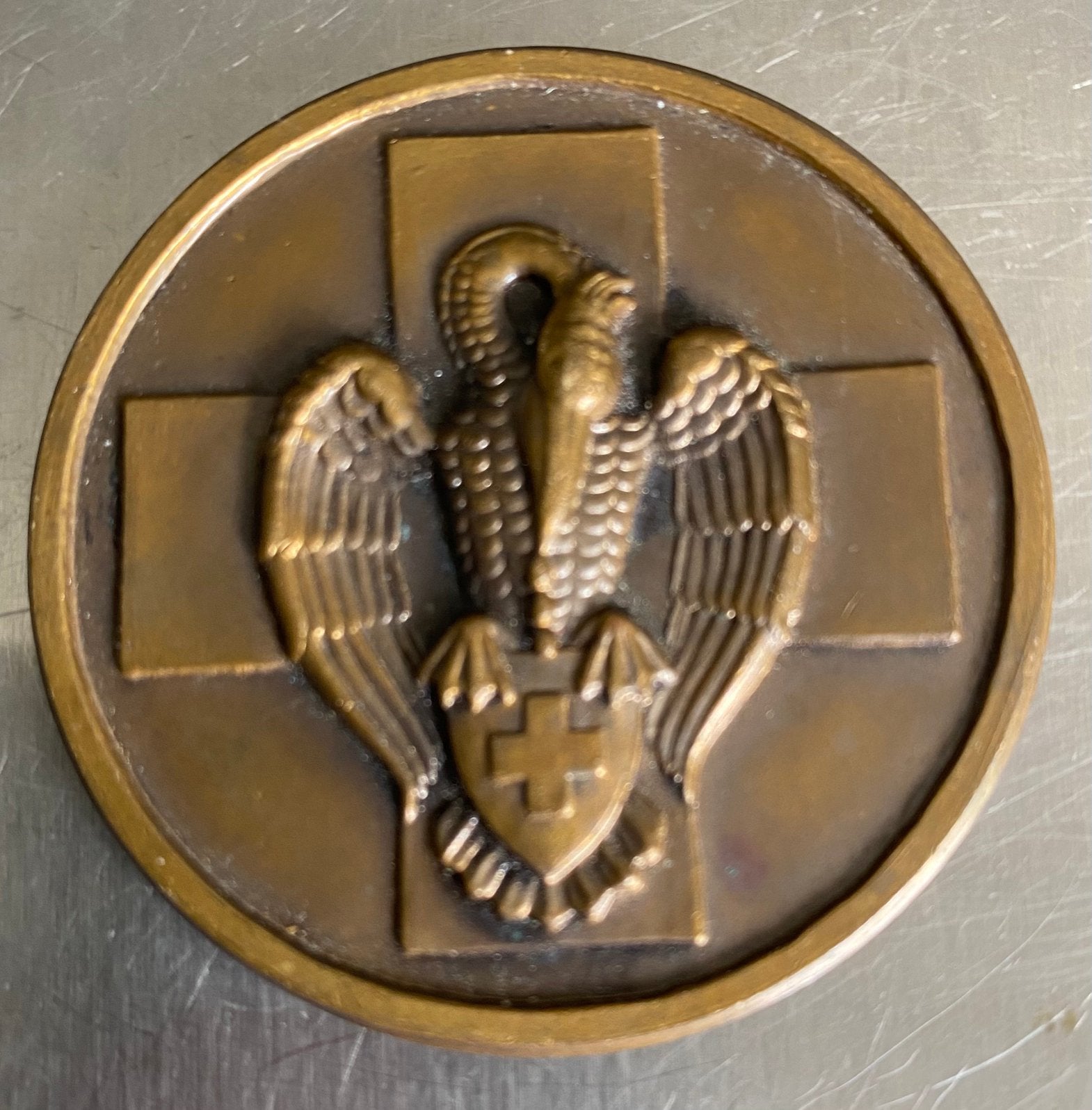 Rode Kruis Erkentelijkheidsmedaille bloedgevers 45gr. 50mm, Postzegels en Munten, Penningen en Medailles, Ophalen of Verzenden