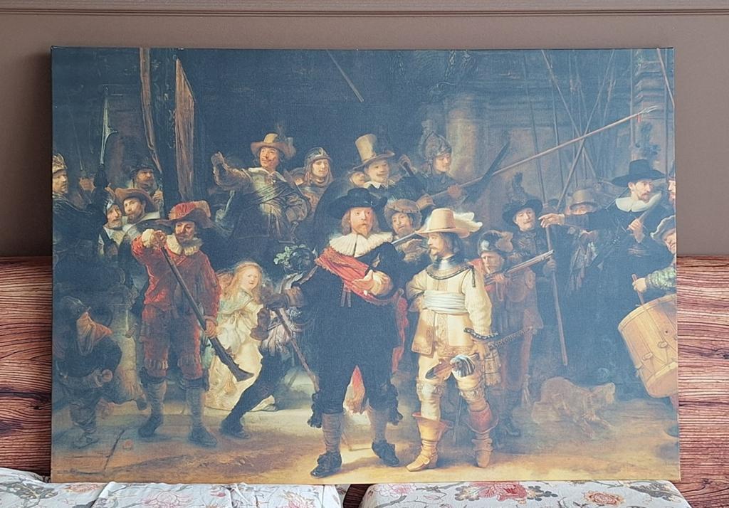 Rembrandt Nachtwacht Canvas Schilderij 70x100 cm, Ophalen