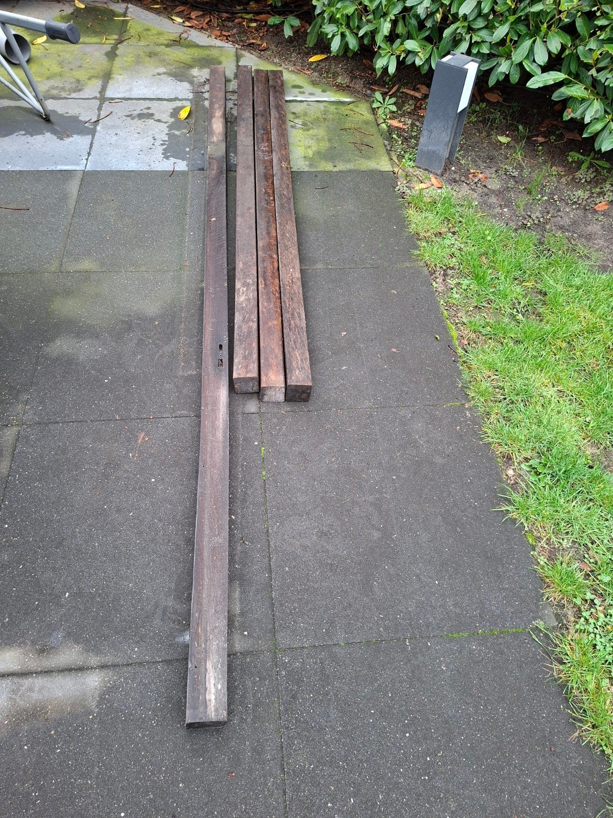 hardhouten tuinpalen, Ophalen, Gebruikt, Palen, Hardhout