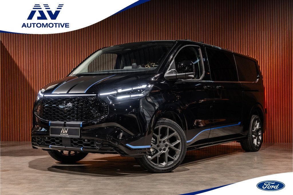 Ford E-Transit Custom 340 L2H1 DC Sport 65 kWh | Dubbel cabi, Auto's, Bestelauto's, Automaat, Achterwielaandrijving, Gebruikt