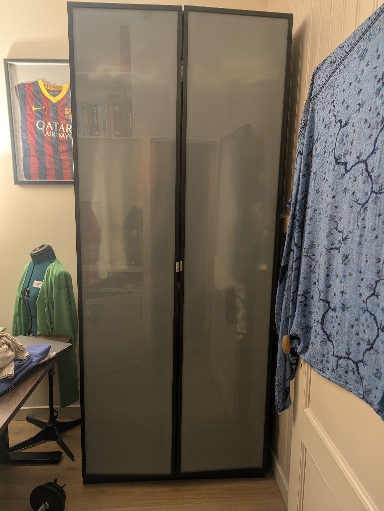 Ikea Pax kledingkast zwart, Ophalen, Gebruikt, 200 cm of meer, 50 tot 100 cm