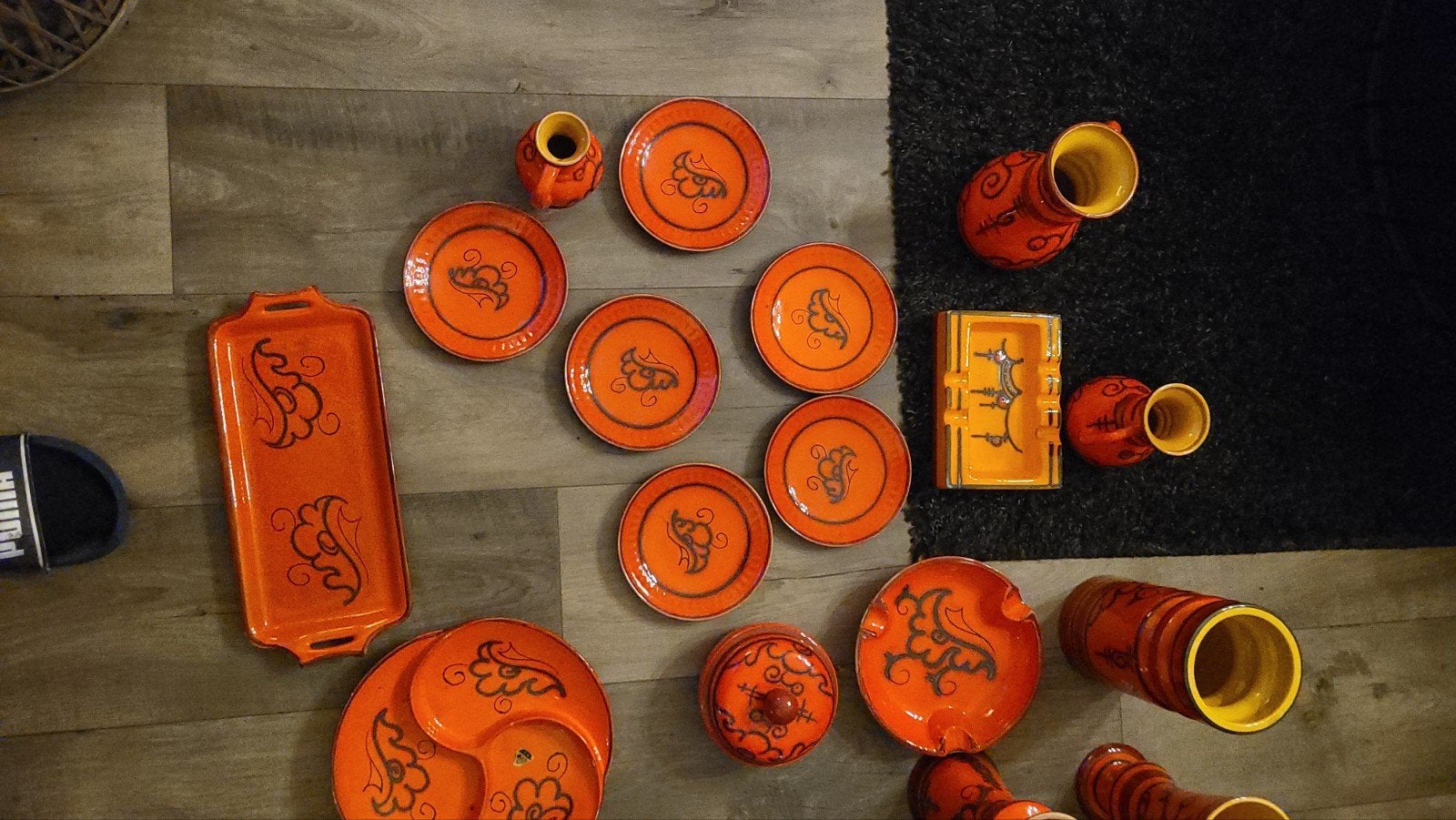 17x Gouda plateel Flora Tokio jaren 60 retro, Antiek en Kunst, Ophalen of Verzenden