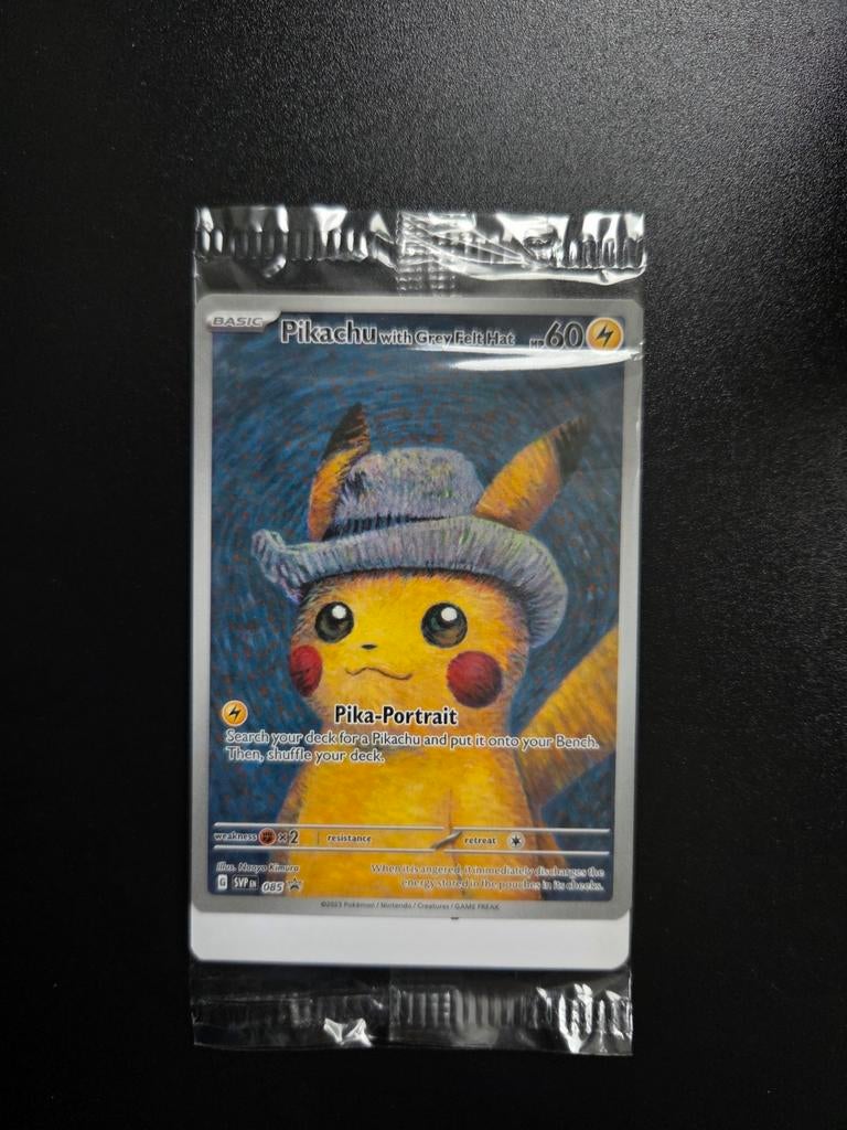 Pikachu Van Gogh Pokemon Sealed Promo, Ophalen of Verzenden, Zo goed als nieuw, Booster