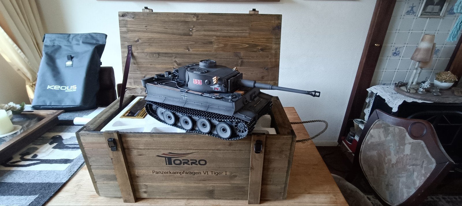 Torro 1:16 RC Tank Tiger I - Nieuw en Compleet, Ophalen, Zo goed als nieuw, Schaal 1:16, Onderdeel