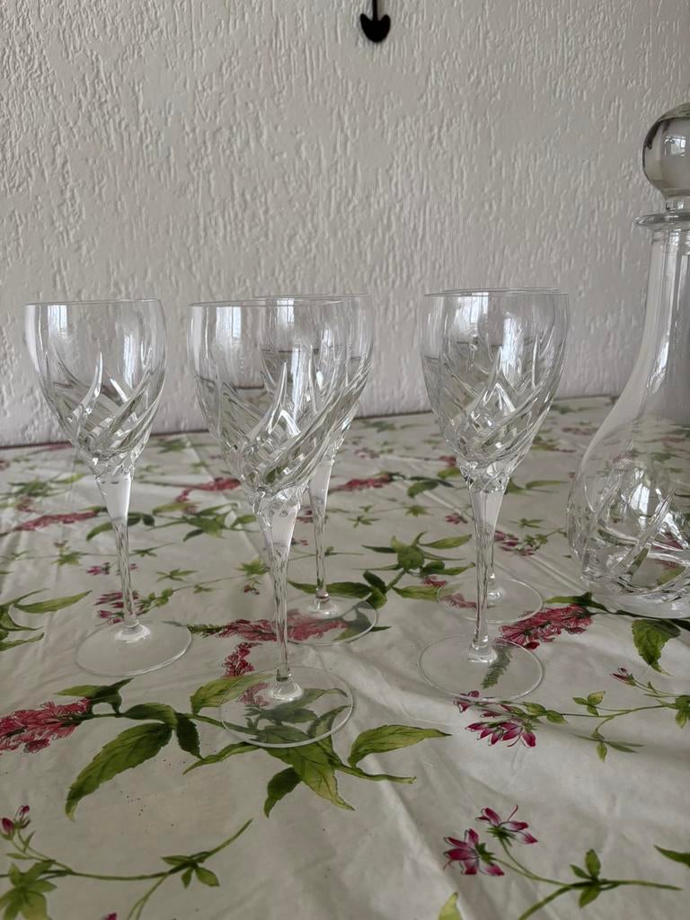 Wedgewood Toscane Kristallen glazen en karaf AH, Verzamelen, Ophalen of Verzenden, Zo goed als nieuw, Overige typen