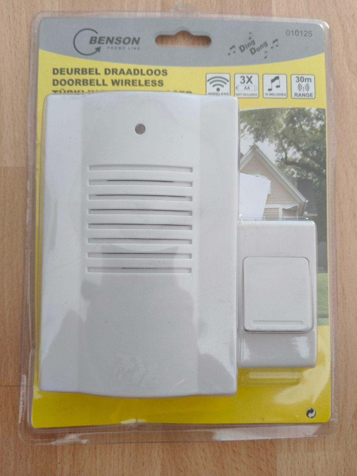 Benson Draadloze Deurbel met 16 Melodieën, Ophalen of Verzenden, Nieuw, Draadloos