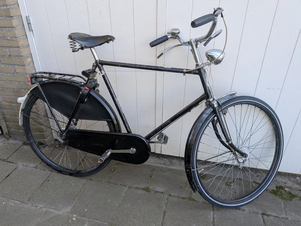 Gazelle Populair Oldtimer Fiets - Maat 61, Brooks Zadel, Fietsen en Brommers, Fietsen | Heren | Herenfietsen, Ophalen, Gebruikt