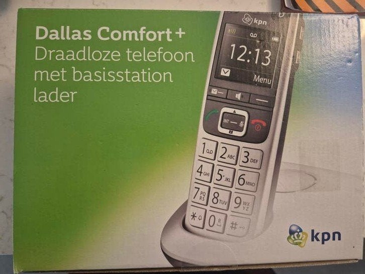 KPN Dallas Comfort+ Draadloze Telefoon met Basisstation, Ophalen of Verzenden, Gebruikt, 1 handset